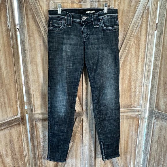 Miss Sixty Denim - Miss Sixty J Lot Dark Wash Ankle Zip Skinny Jeans